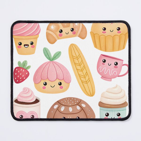 Item preview, A0733 Smiling Concha Bun Mexican Sweet Bread Art | Kawaii Bakery Design  designed and sold by angieart68.