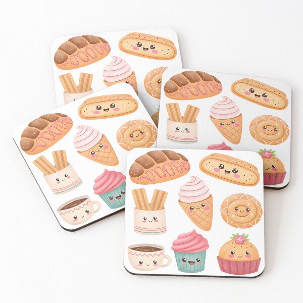 Item preview, A0733 Smiling Concha Bun Mexican Sweet Bread Art | Kawaii Bakery Design designed and sold by angieart68.