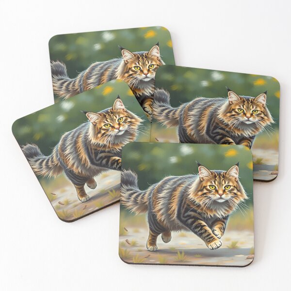 Item preview, Maine Coon Cat Oil Painting Style Cat Lady designed and sold by kakarikihill.