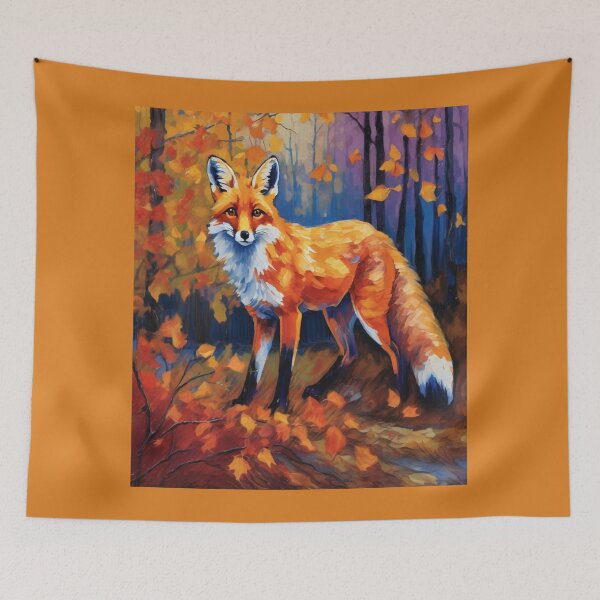 Item preview, "Vibrant Fox in Autumn Woods" designed and sold by Artisticanvas.