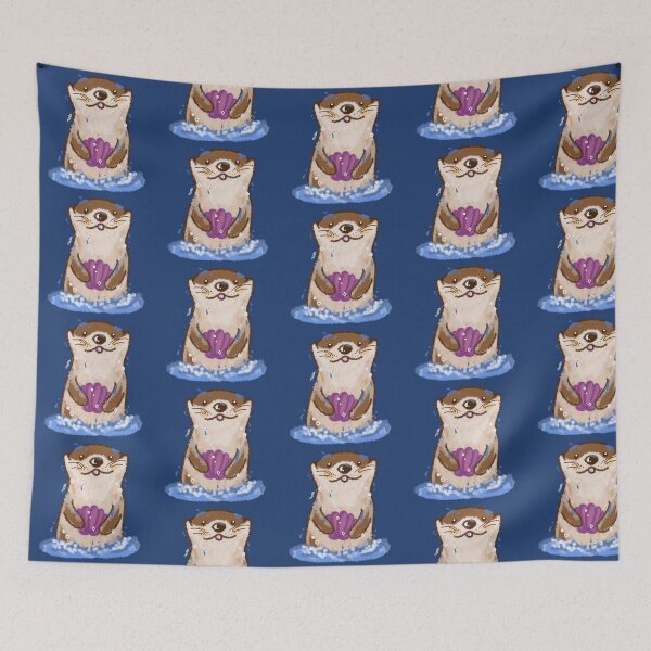 Item preview, (Blue) Otter with clam designed and sold by NellaDezain.