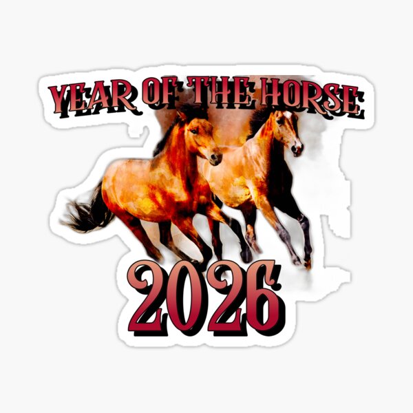 Aperçu de l'œuvre Année du cheval 2026 : chevaux sauvages en liberté créée et vendue par GraTEEtude.