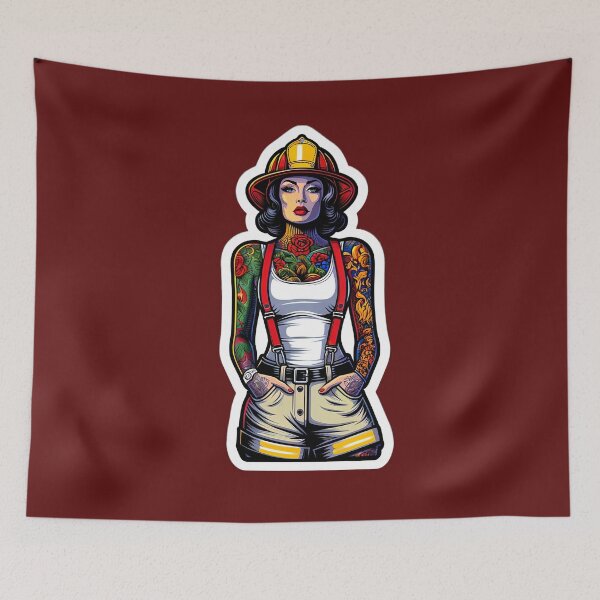 Item preview, Pinup Firewoman designed and sold by PinUpPizzazz.