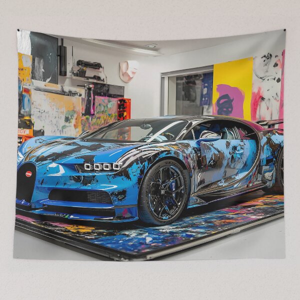 Item preview, Pop Art Bugatti Chiron – Bold & Dynamic Automotive Wall Art VI designed and sold by AutoPopStudio.