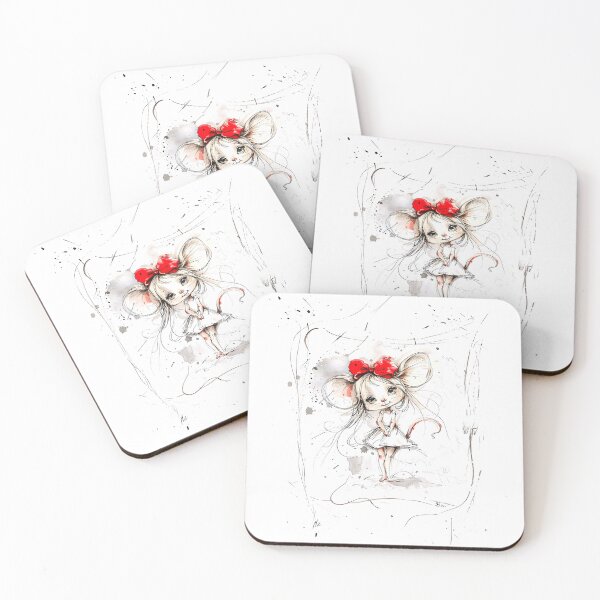 Item preview, Cute Girl Mouse with Big Red Bow designed and sold by ArtbyJustis.