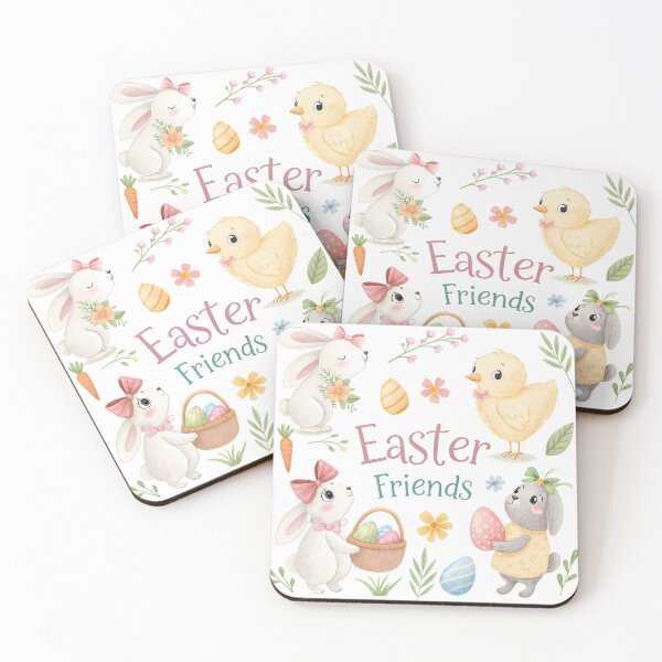 Item preview, A0740 Gentle Easter Whimsy Cute Spring Bunny & Pastel Eggs | Soft & Playful Easter Art designed and sold by angieart68.