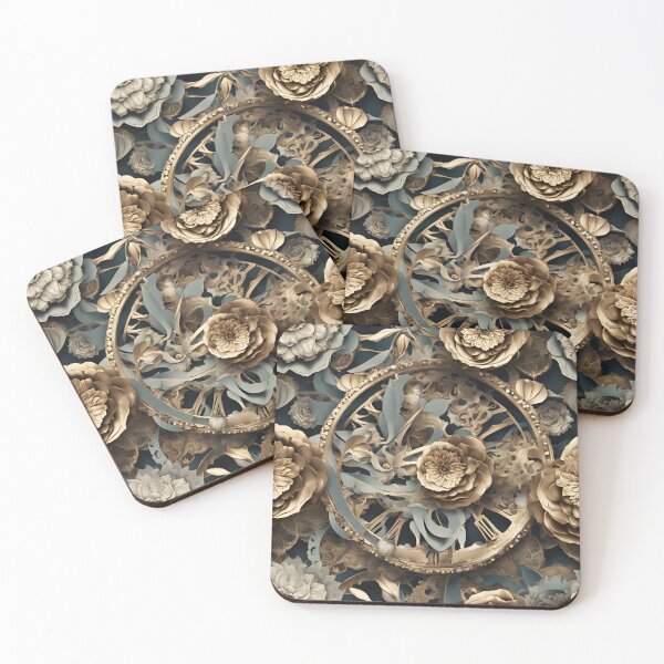Item preview, Temporal Blooms - Abstract Time-Infused Floral Growth Patterns designed and sold by Traloch O'Laoi.