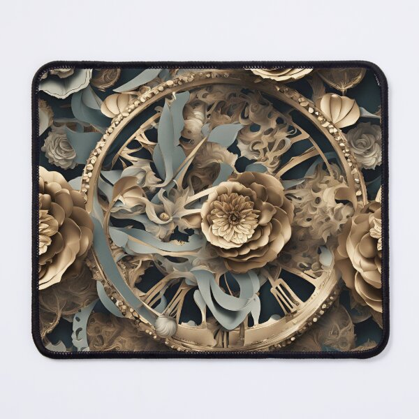Item preview, Temporal Blooms - Abstract Time-Infused Floral Growth Patterns designed and sold by Traloch O'Laoi.