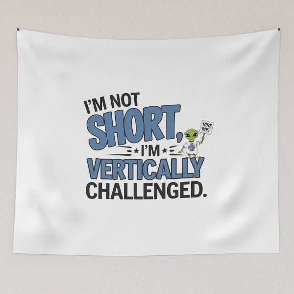 Item preview, I'm not short, I'm vertically challenged. designed and sold by trendspatterns.