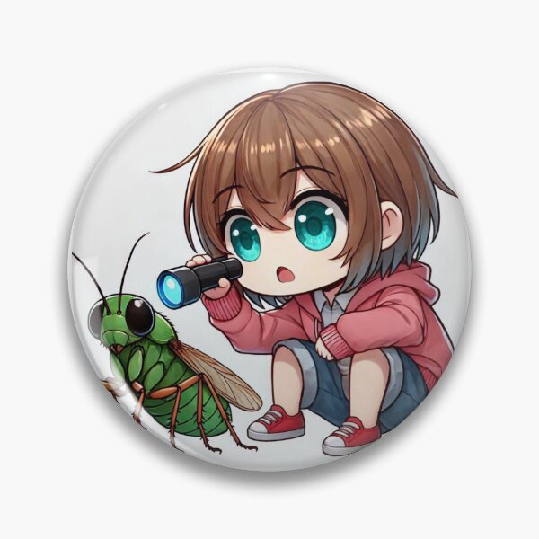 Item preview, Chibi Girl Examining Mysterious Buggy designed and sold by Sylvia DarqueBrite.