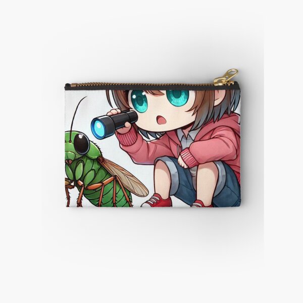 Item preview, Chibi Girl Examining Mysterious Buggy designed and sold by Sylvia DarqueBrite.