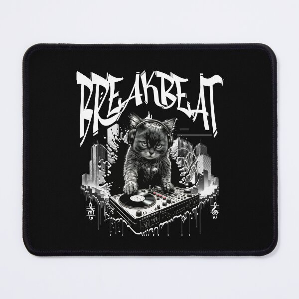 Item preview, BREAKBEAT - Graffiti Kitty Dj (White) designed and sold by Discothreadz.