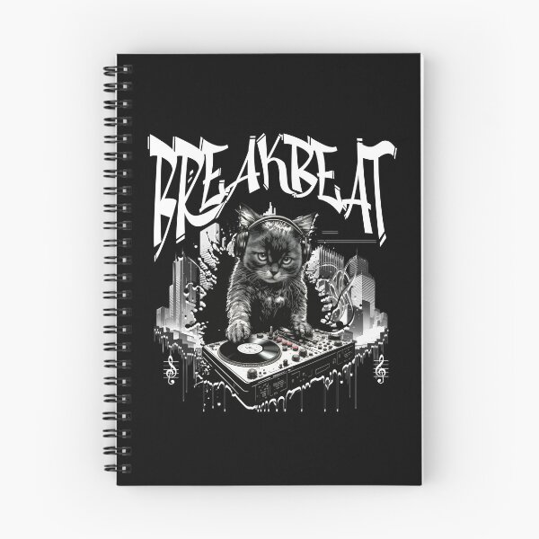 Item preview, BREAKBEAT  - Graffiti Kitty Dj (White)  designed and sold by Discothreadz.