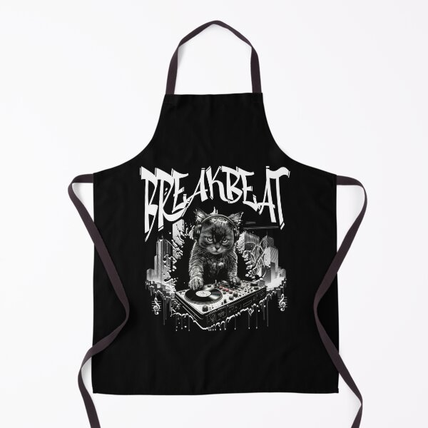 Item preview, BREAKBEAT  - Graffiti Kitty Dj (White)  designed and sold by Discothreadz.