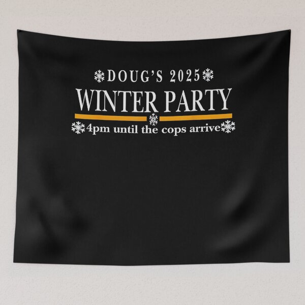 Item preview, Dougs Winter Party Just Bring A Smile Retro designed and sold by GrulkeNedrow.