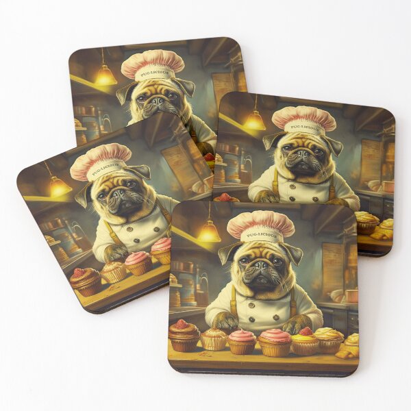 Item preview, Pug the Baker  designed and sold by Flower Magic .
