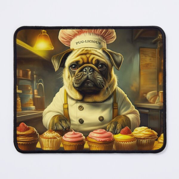 Item preview, Pug the Baker designed and sold by Flower Magic .