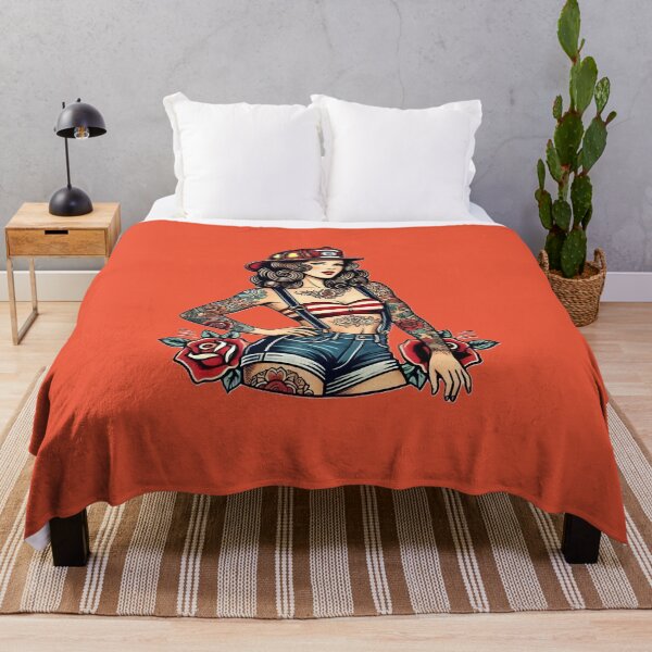 Item preview, Pinup Tattooed Firefighter designed and sold by PinUpPizzazz.