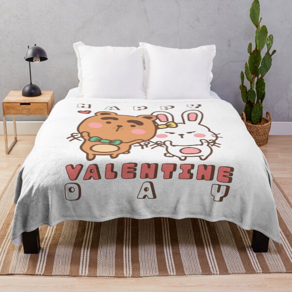 Item preview, Bear and rabbit Happy valentine day designed and sold by JiraVibes.