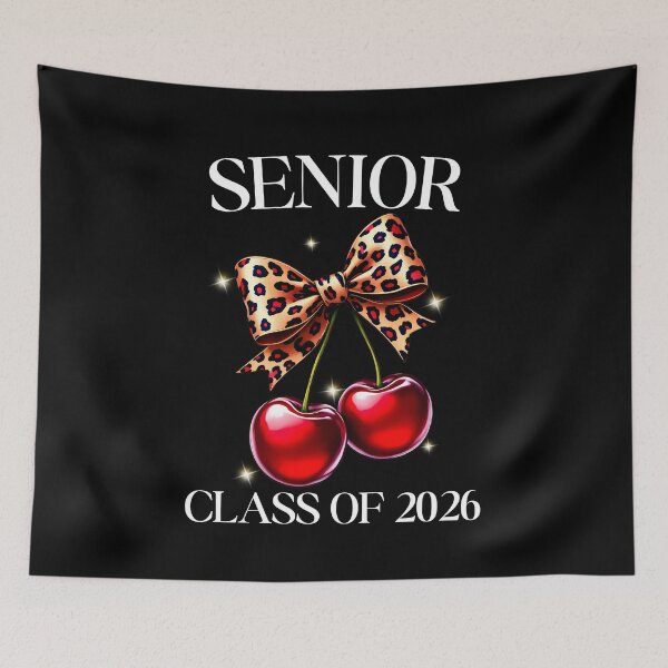 Item preview, Senior Class Of 2026 Coquette Cherry Leopard Bow Women, Girls designed and sold by thebest-2studio.