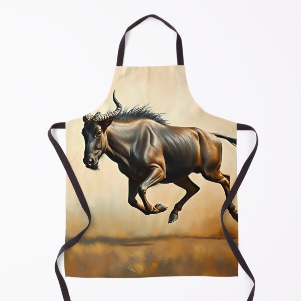 Item preview, Pintura al óleo estilo safari africano de ñu designed and sold by kakarikihill.
