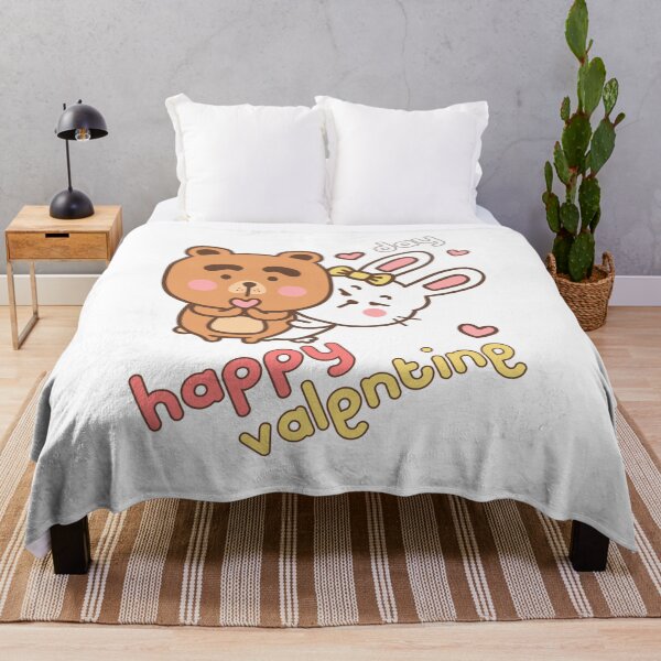 Item preview, Bear and rabbit Happy valentine day designed and sold by JiraVibes.