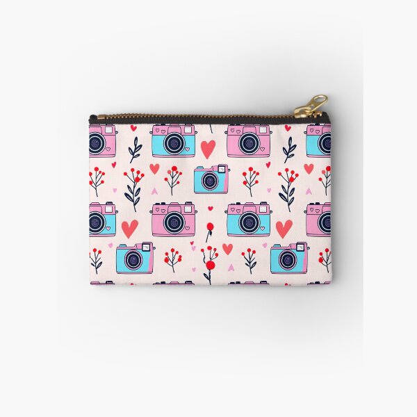 Item preview, Vintage Cameras and Hearts Patterned Art Design designed and sold by Vibes To VIsual.