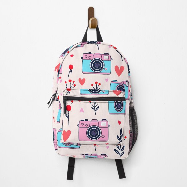 Item preview, Vintage Cameras and Hearts Patterned Art Design designed and sold by Vibes To VIsual.