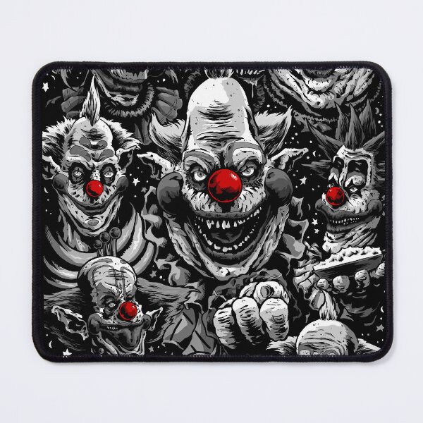 Item preview, B&W Klowning around ! 80s killer klowns clowns circus horror movie outer space aliens designed and sold by JonathanGrimm.