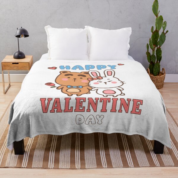 Item preview, Bear and rabbit Happy valentine day designed and sold by JiraVibes.