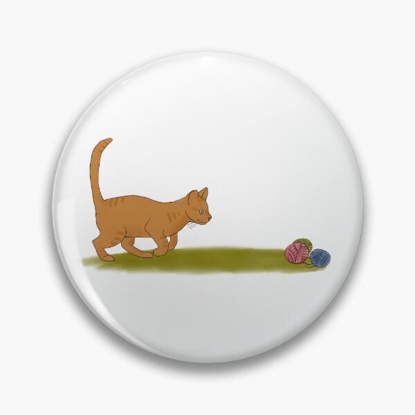 Item preview, Ginger cat Ginger chasing yarn balls designed and sold by IneffableIllust.
