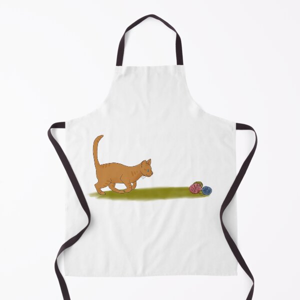 Item preview, Ginger cat Ginger chasing yarn balls designed and sold by IneffableIllust.