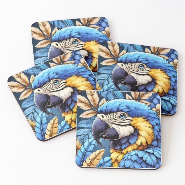 Item preview, Radiant Parrot macaw Illustration designed and sold by inkNext.
