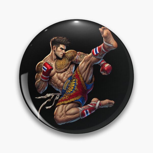 Item preview, Muay Thai Warrior - Epic Thai Boxing Fighter Art designed and sold by TopUpDesign.