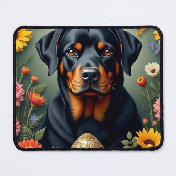 Item preview, Floral Easter Eggs Rottweiler Dog designed and sold by Wags & Tails.