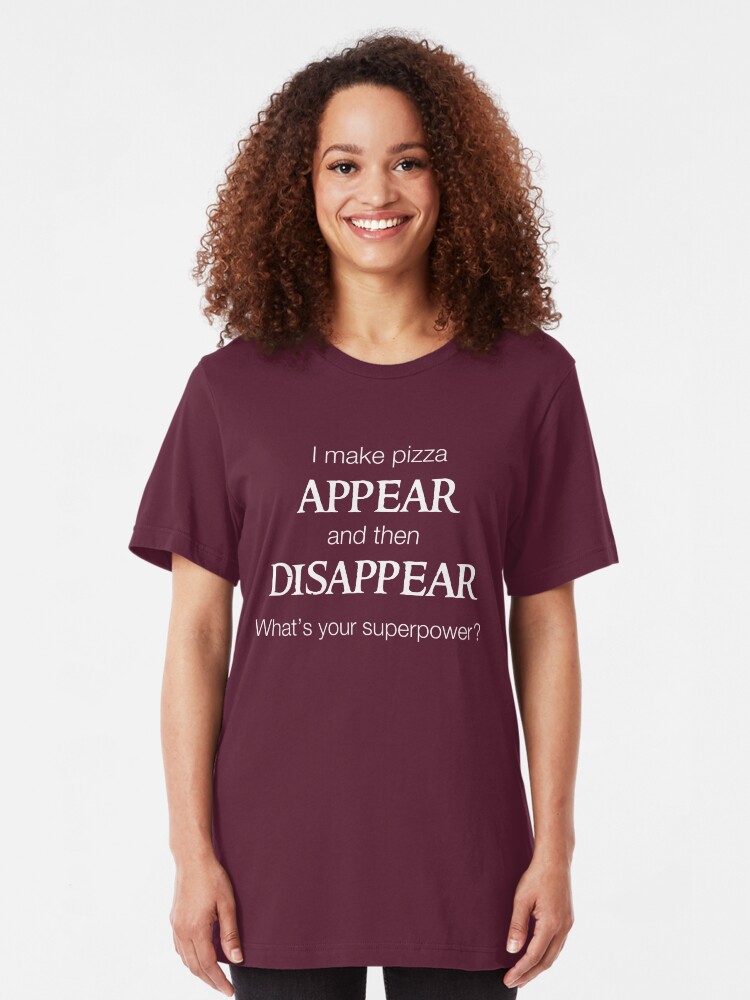 Alternate view of Pizza Powers Slim Fit T-Shirt