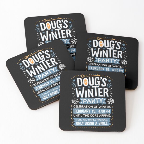 Item preview, Dougs Winter Party Until The Cops Come 2025 designed and sold by GrulkeNedrow.
