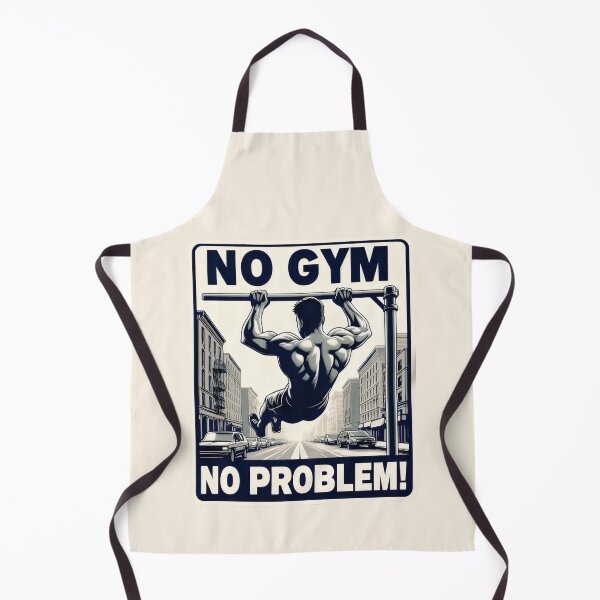Item preview, NO GYM NO PROBLEM Urban Strength In Black And White designed and sold by SplashTastic.