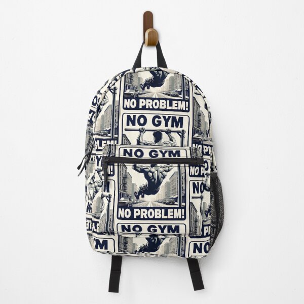 Item preview, NO GYM NO PROBLEM Urban Strength In Black And White designed and sold by SplashTastic.