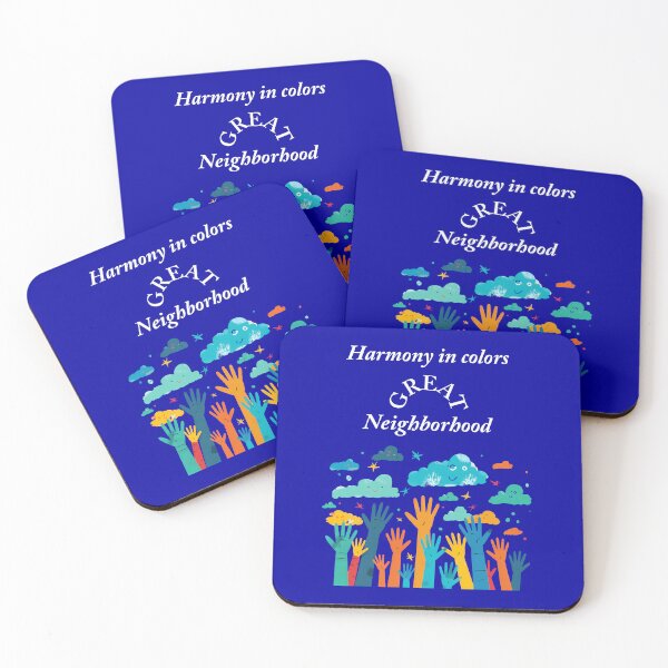 Item preview, "Harmony in colors: Great neighborhood" social inspirational saying design designed and sold by TR_fairydesigns.