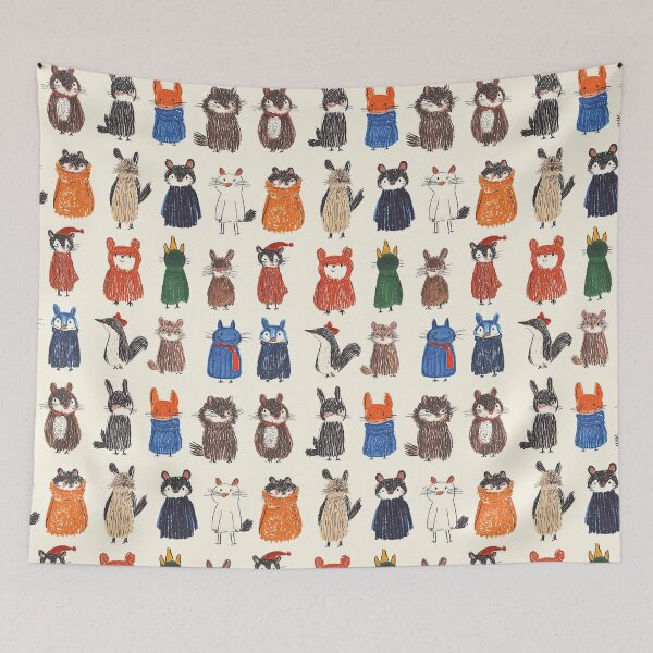 Item preview, Playful winter wildlife in a heartwarming design designed and sold by Piotrek0001.