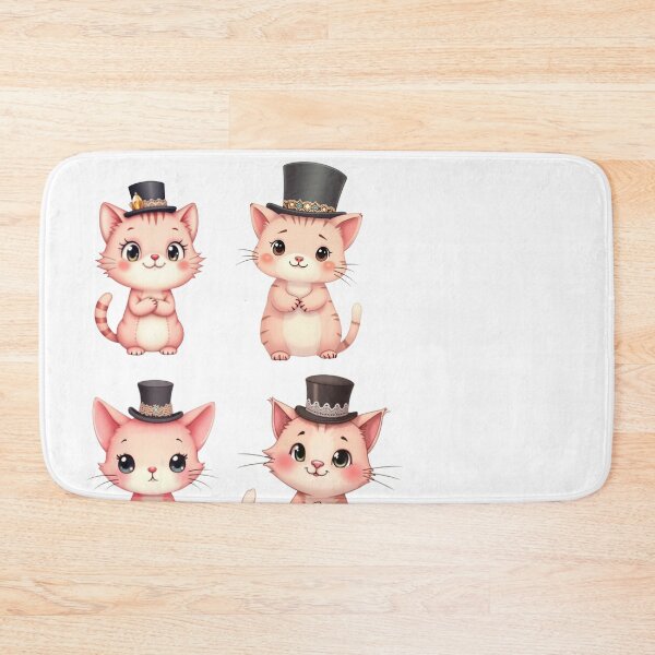 Item preview, Group of  pink cats with hats designed and sold by Im Divify.