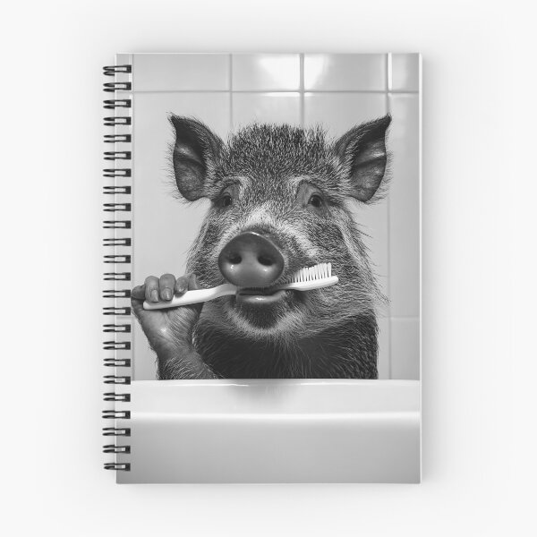 Item preview, Wild Boar Brushing Teeth, Funny Animal Photo Art designed and sold by CheekyAnimalz.