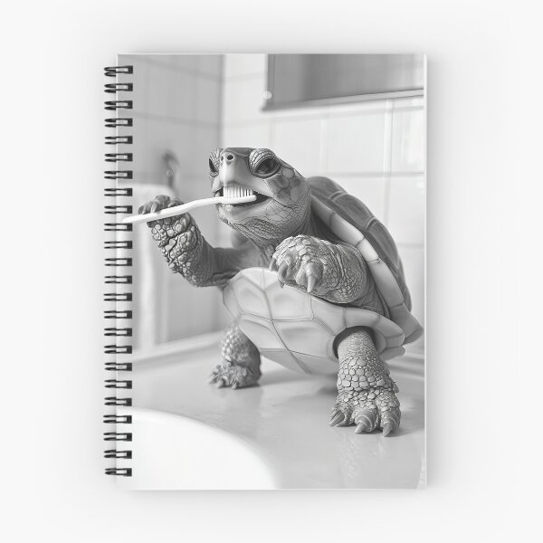 Item preview, Turtle Brushing Teeth, Funny Animal Photo Art designed and sold by CheekyAnimalz.