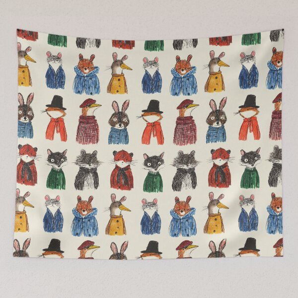 Item preview, Winter wonderland animals in soft, charming art designed and sold by Piotrek0001.