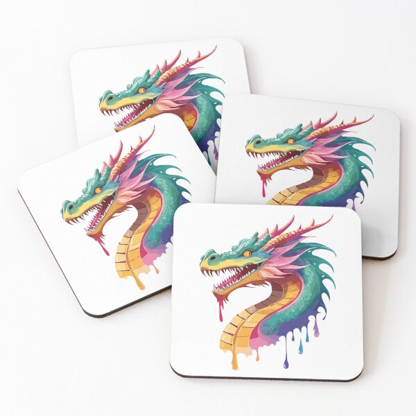 Item preview, Retrato de un dragón con colores fluidos goteando designed and sold by jabriltoon.
