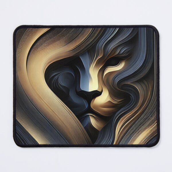Item preview, Majestic Abstract Lion – Golden Flow designed and sold by Bellassi.