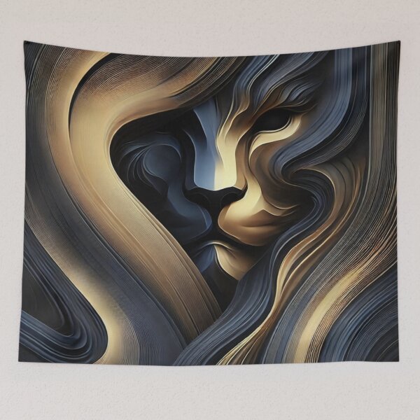 Item preview, León majestuoso abstracto – Flujo dorado designed and sold by Bellassi.