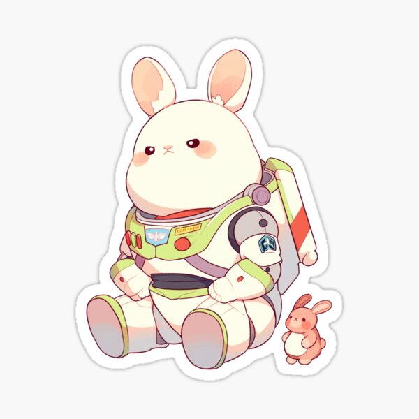Item preview, Space Bunny with Friend  designed and sold by kitbunilla.
