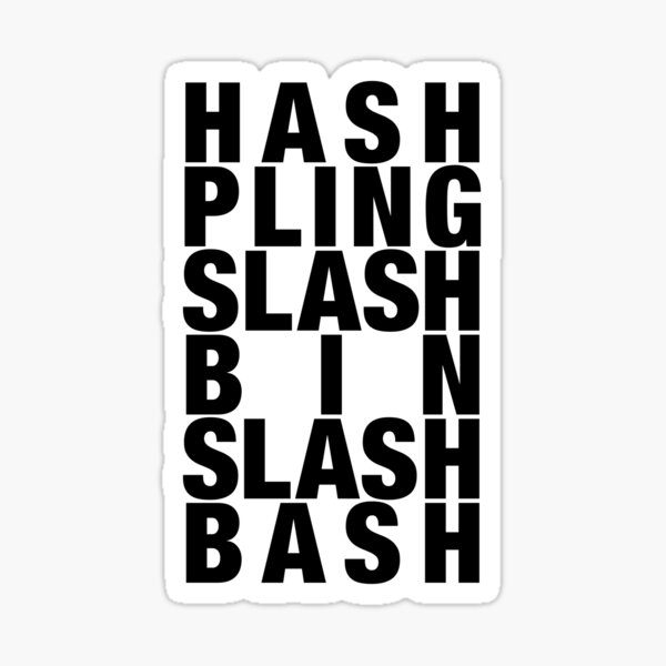 Item preview, Coder (bash scripting) - Hash Pling Slash Bin Slash Bash (#!/bin/bash) designed and sold by GetContented.